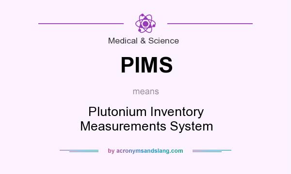 What does PIMS mean? It stands for Plutonium Inventory Measurements System