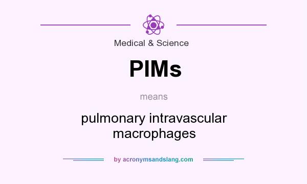 What does PIMs mean? It stands for pulmonary intravascular macrophages