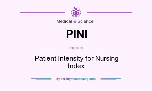 What does PINI mean? It stands for Patient Intensity for Nursing Index