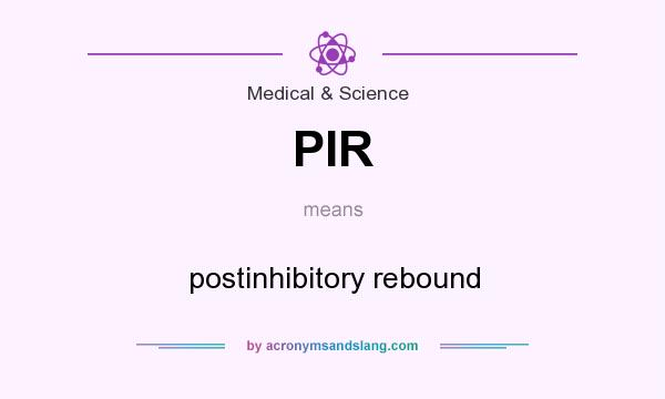 What does PIR mean? It stands for postinhibitory rebound
