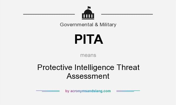 What does PITA mean? It stands for Protective Intelligence Threat Assessment
