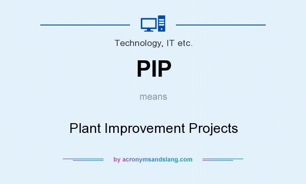 What does PIP mean? It stands for Plant Improvement Projects
