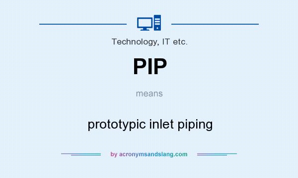 What does PIP mean? It stands for prototypic inlet piping