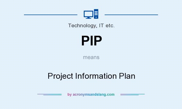 What does PIP mean? It stands for Project Information Plan