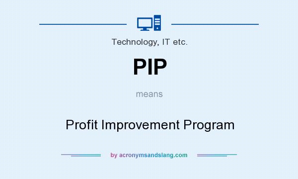What does PIP mean? It stands for Profit Improvement Program