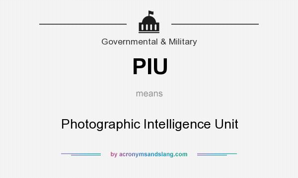 What does PIU mean? It stands for Photographic Intelligence Unit
