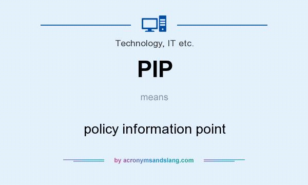 What does PIP mean? It stands for policy information point