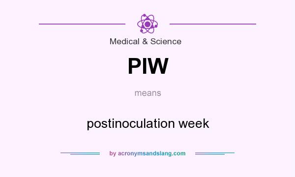 What does PIW mean? It stands for postinoculation week