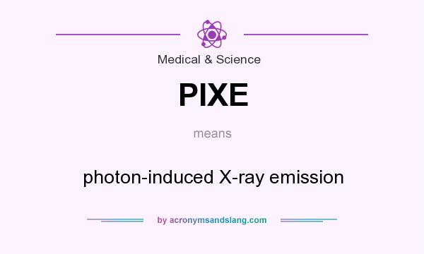 What does PIXE mean? It stands for photon-induced X-ray emission