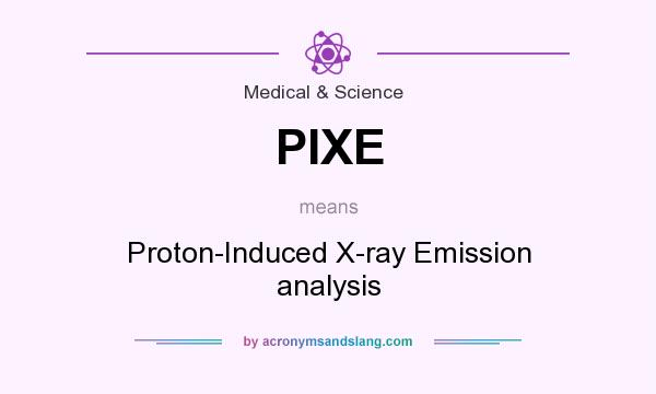 What does PIXE mean? It stands for Proton-Induced X-ray Emission analysis