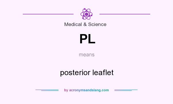 What does PL mean? It stands for posterior leaflet