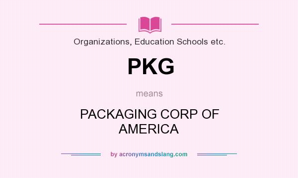 What does PKG mean? It stands for PACKAGING CORP OF AMERICA