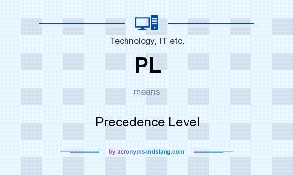 What does PL mean? It stands for Precedence Level