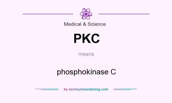 What does PKC mean? It stands for phosphokinase C