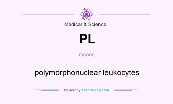 What does PL mean? It stands for polymorphonuclear leukocytes