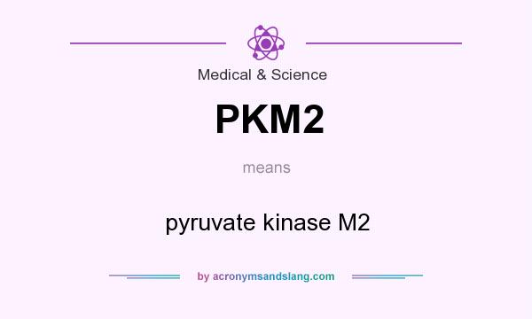 What does PKM2 mean? It stands for pyruvate kinase M2