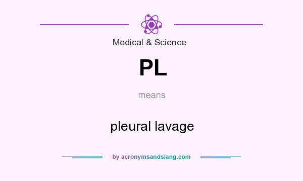 What does PL mean? It stands for pleural lavage