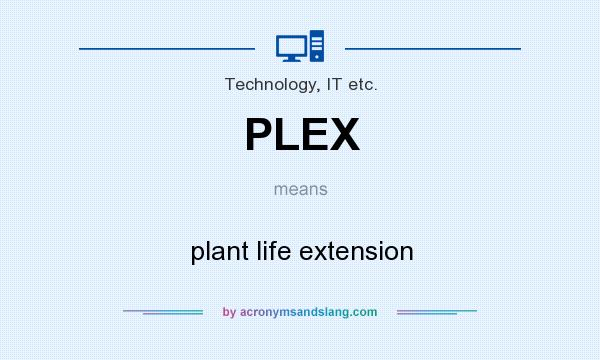 What does PLEX mean? It stands for plant life extension