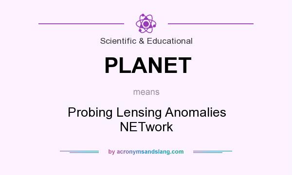 What does PLANET mean? It stands for Probing Lensing Anomalies NETwork