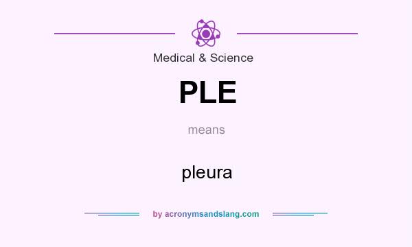 What does PLE mean? It stands for pleura