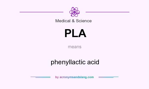 What does PLA mean? It stands for phenyllactic acid