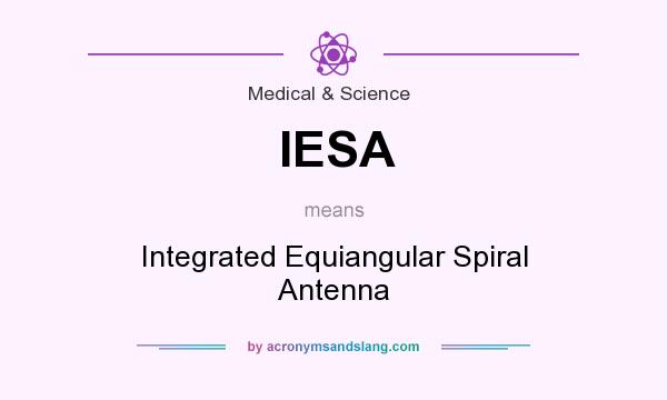 What does IESA mean? It stands for Integrated Equiangular Spiral Antenna