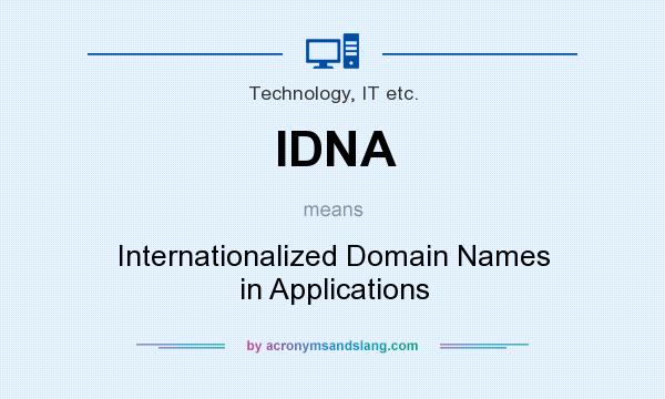 What does IDNA mean? It stands for Internationalized Domain Names in Applications