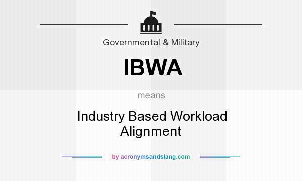 What does IBWA mean? It stands for Industry Based Workload Alignment