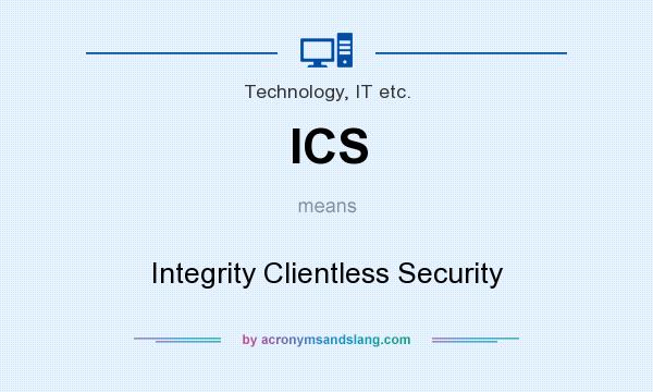 What does ICS mean? It stands for Integrity Clientless Security