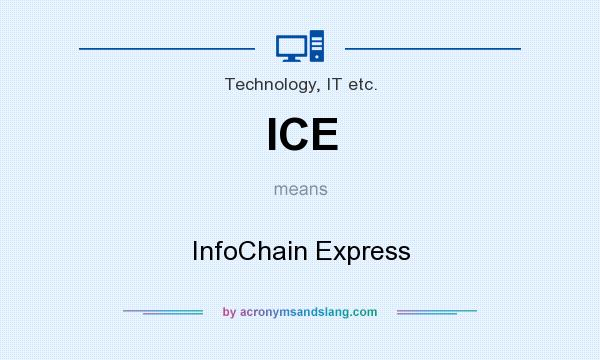 What does ICE mean? It stands for InfoChain Express