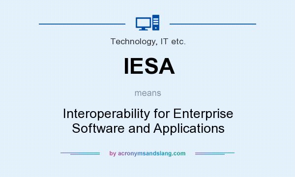 What does IESA mean? It stands for Interoperability for Enterprise Software and Applications