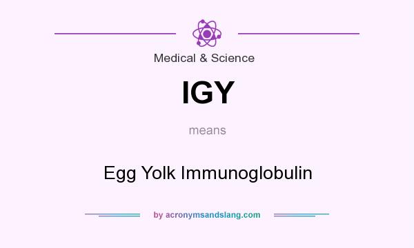 What does IGY mean? It stands for Egg Yolk Immunoglobulin