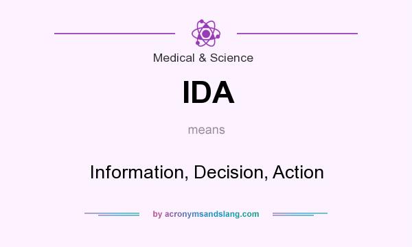 What does IDA mean? It stands for Information, Decision, Action
