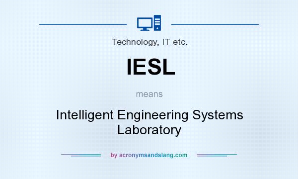 What does IESL mean? It stands for Intelligent Engineering Systems Laboratory