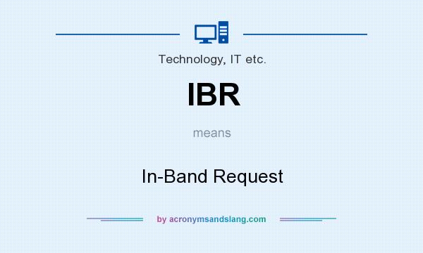 What does IBR mean? It stands for In-Band Request