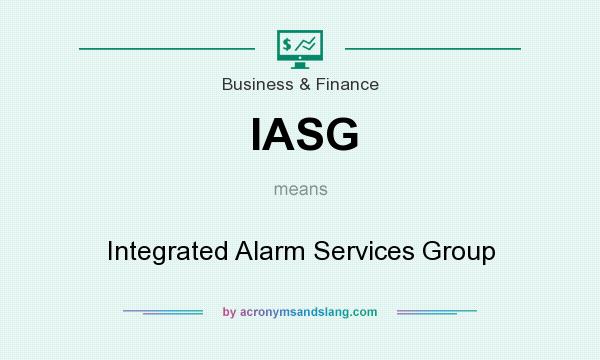 What does IASG mean? It stands for Integrated Alarm Services Group