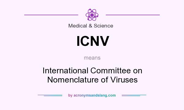 What does ICNV mean? It stands for International Committee on Nomenclature of Viruses