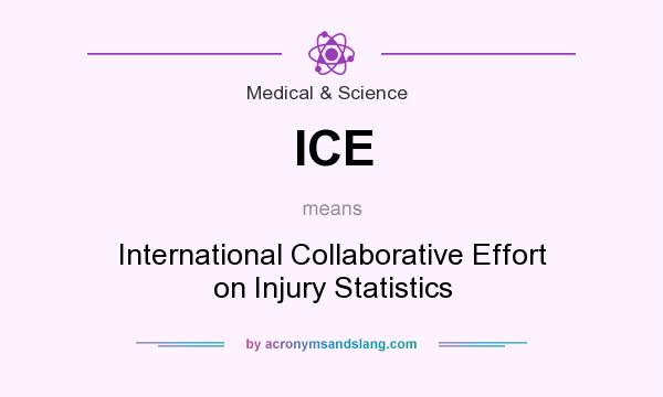What does ICE mean? It stands for International Collaborative Effort on Injury Statistics