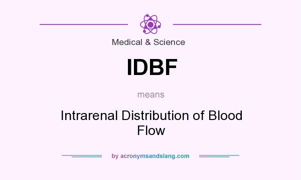What does IDBF mean? It stands for Intrarenal Distribution of Blood Flow