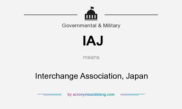 What does IAJ mean? It stands for Interchange Association, Japan