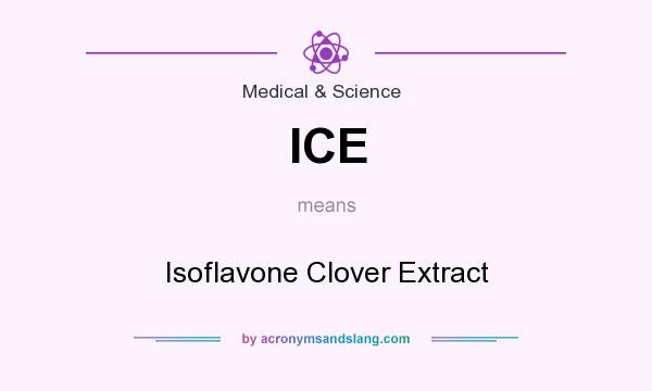 What does ICE mean? It stands for Isoflavone Clover Extract