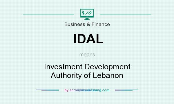 What does IDAL mean? It stands for Investment Development Authority of Lebanon