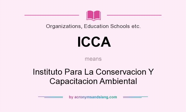 What does ICCA mean? It stands for Instituto Para La Conservacion Y Capacitacion Ambiental