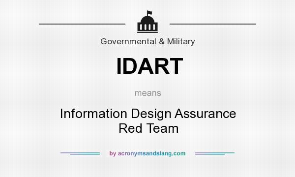 What does IDART mean? It stands for Information Design Assurance Red Team