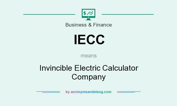 What does IECC mean? It stands for Invincible Electric Calculator Company