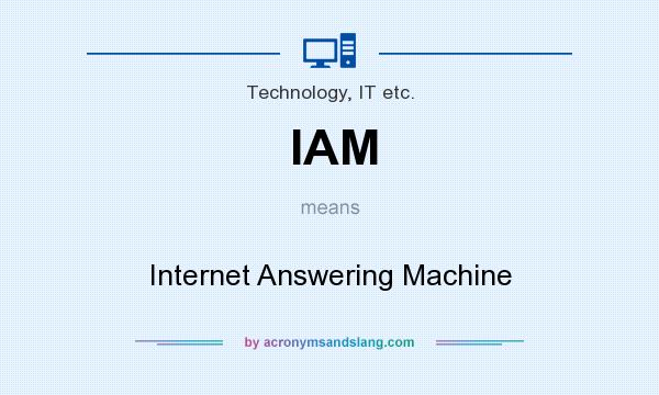 What does IAM mean? It stands for Internet Answering Machine