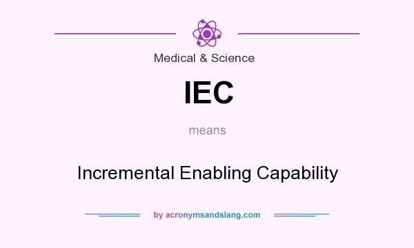 What does IEC mean? It stands for Incremental Enabling Capability