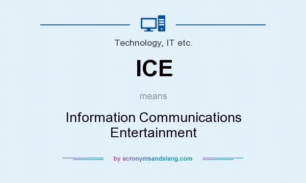 What does ICE mean? It stands for Information Communications Entertainment