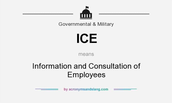 What does ICE mean? It stands for Information and Consultation of Employees