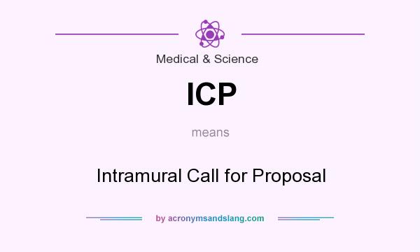 What does ICP mean? It stands for Intramural Call for Proposal